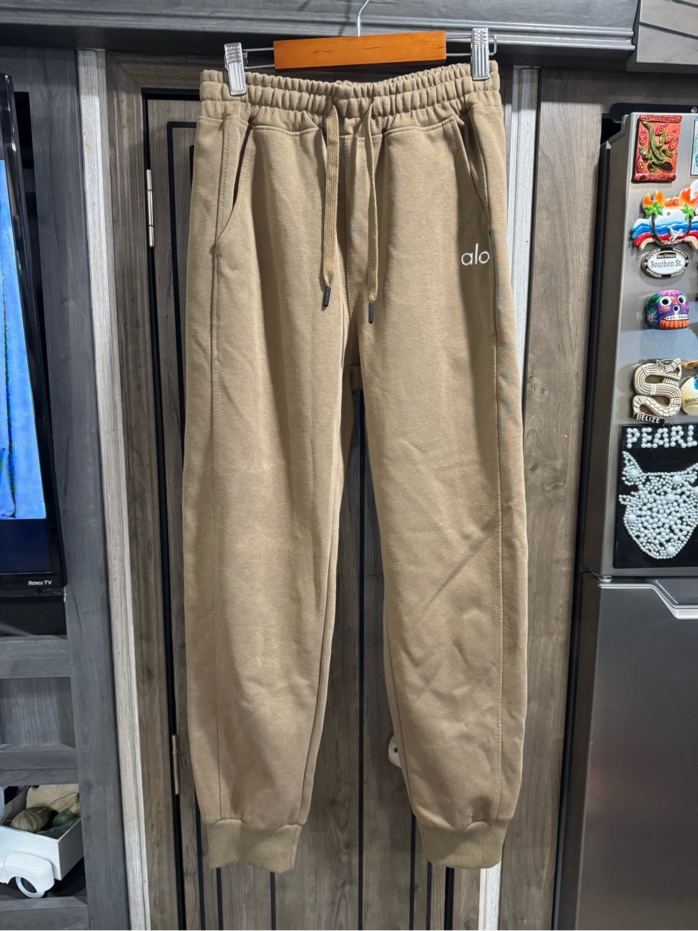 ALO Yoga Tan Track Jogger Pants